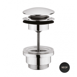 Донный клапан, Carimali, 1 1/4", цвет-черный матовый