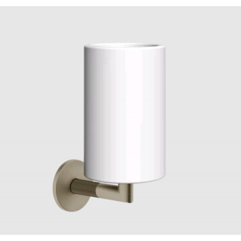 Стакан, Gessi, Ingranaggio, шгв 75*107*171, цвет-белый/Finox Brushed Nickel