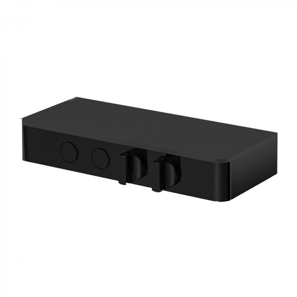 Смеситель для душа, Fima Carlo Frattini, Switch, цвет-стекло чёрное/чёрный матовый