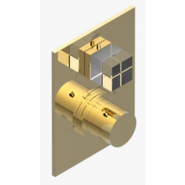 Смеситель для душа, THG, Soho 2023, цвет-золотистый PVD