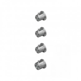 Смеситель для душа, Quadro design, Source, на 3 потребителя, цвет-сталь брашированная