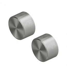 Вентиль, Quadro design, Stereo, запорный, 1/2", в комплекте-2 шт, цвет-сталь брашированная