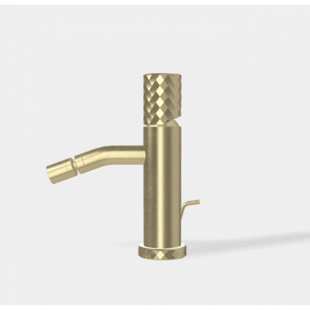 Смеситель для биде, Fima Carlo Frattini, Spillo Tech, X COLLECTION, цвет-шампань брашированная