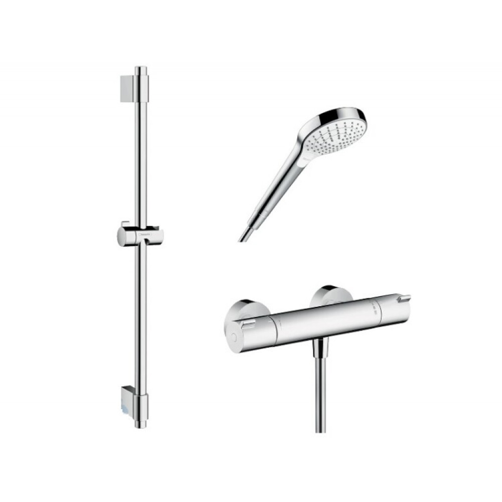 Душевой гарнитур, Hansgrohe, Croma Select S, 100, цвет-белый/хром