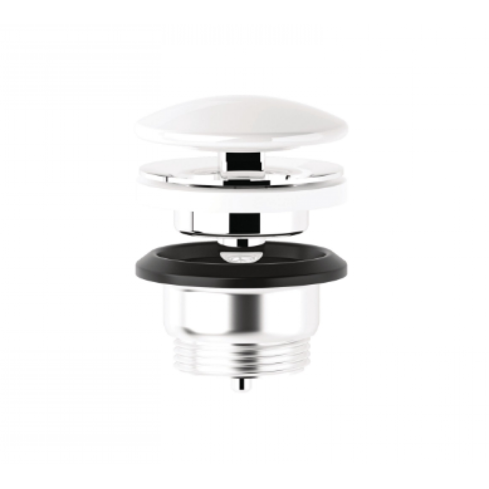 Донный клапан, Kludi, ROTEXA, для раковин, 1 1/4", цвет-белый