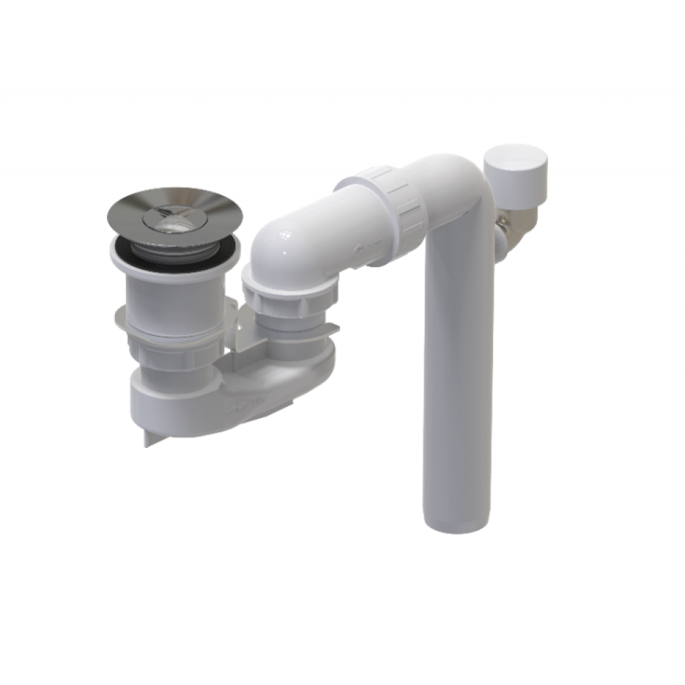 Слив-перелив, Villeroy&Boch, полуавтоматический, цвет-хром