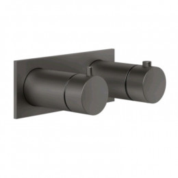 Смеситель для душа, Gessi, Anello, на 1 потребитель, цвет-Black Metal Brushed PVD