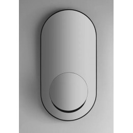 Зеркало, Globo, OPI-MIRRORS, овальное, шгв 900*110*450, без подсветки, с полочкой, цвет рамы-черный