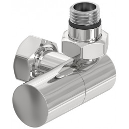 Вентиль, Сунержа, 3D, G 1/2" НР х G 3/4" НГ, правый, цилиндр, цвет-сталь (без покрытия)