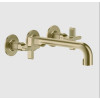 Смеситель для раковины, Gessi, Inciso, цвет-Brushed Brass PVD
