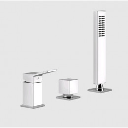 Смеситель для ванны и душа, Gessi, Rettangolo K, на 2 потребителя, цвет-хром