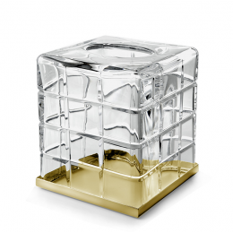 Контейнер для бумажных салфеток, 3SC, Palace, настольный, шгв 130*130*150, цвет-золото