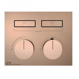 Смеситель для душа, Gessi, HI-FI, на 2 потребителя, цвет-Copper PVD (старый арт. 63004/030)