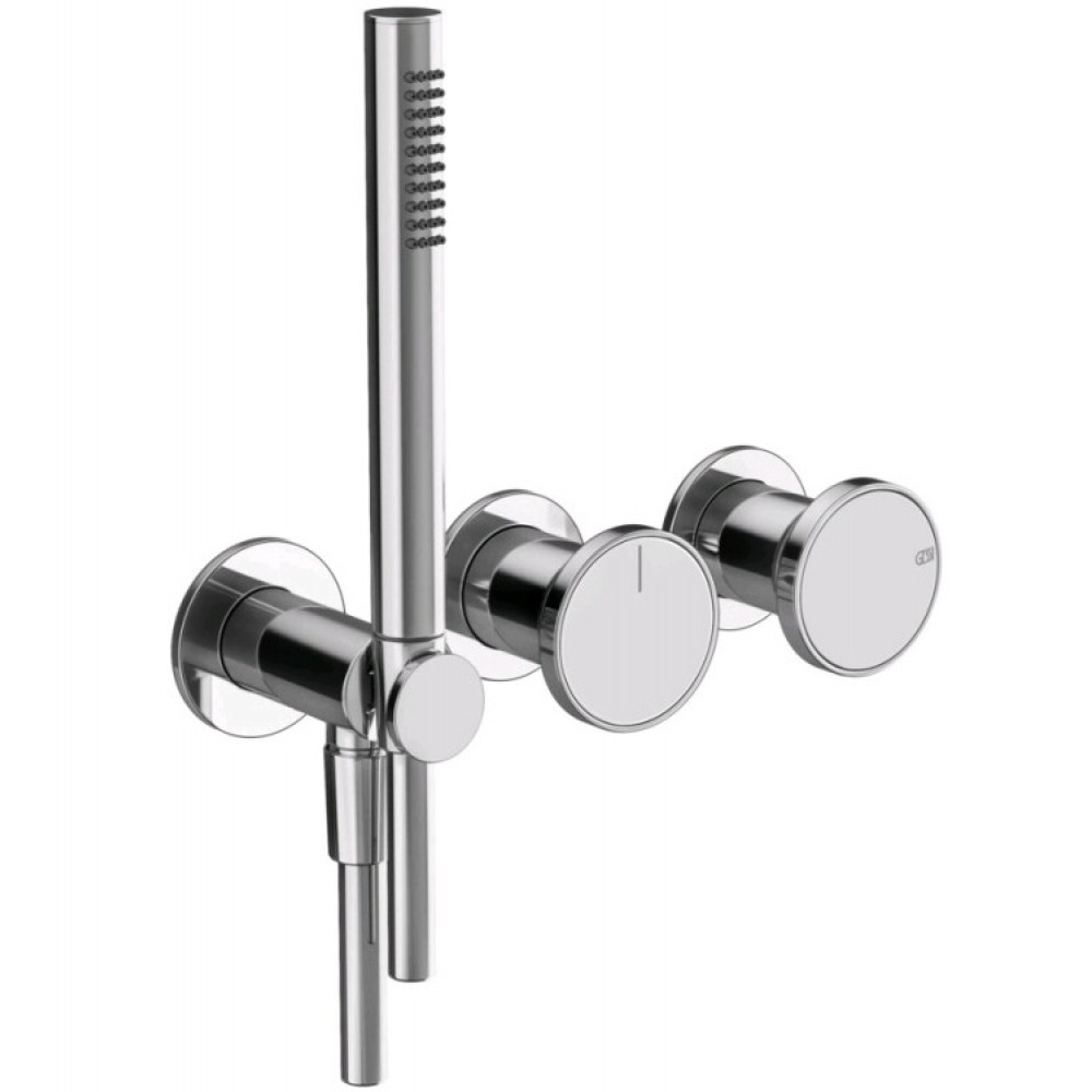 Смеситель для душа, Gessi, Origini, на 2 потребителя, цвет-хром