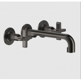 Смеситель для раковины, Gessi, Inciso, цвет-Black Metal Brushed PVD