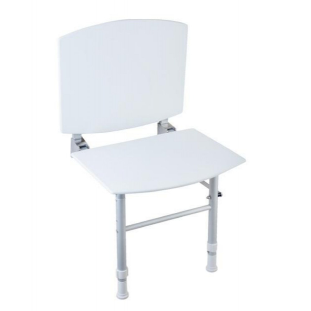 Сиденье для душа, Nofer, Nylon, шг 420*420, цвет-белый