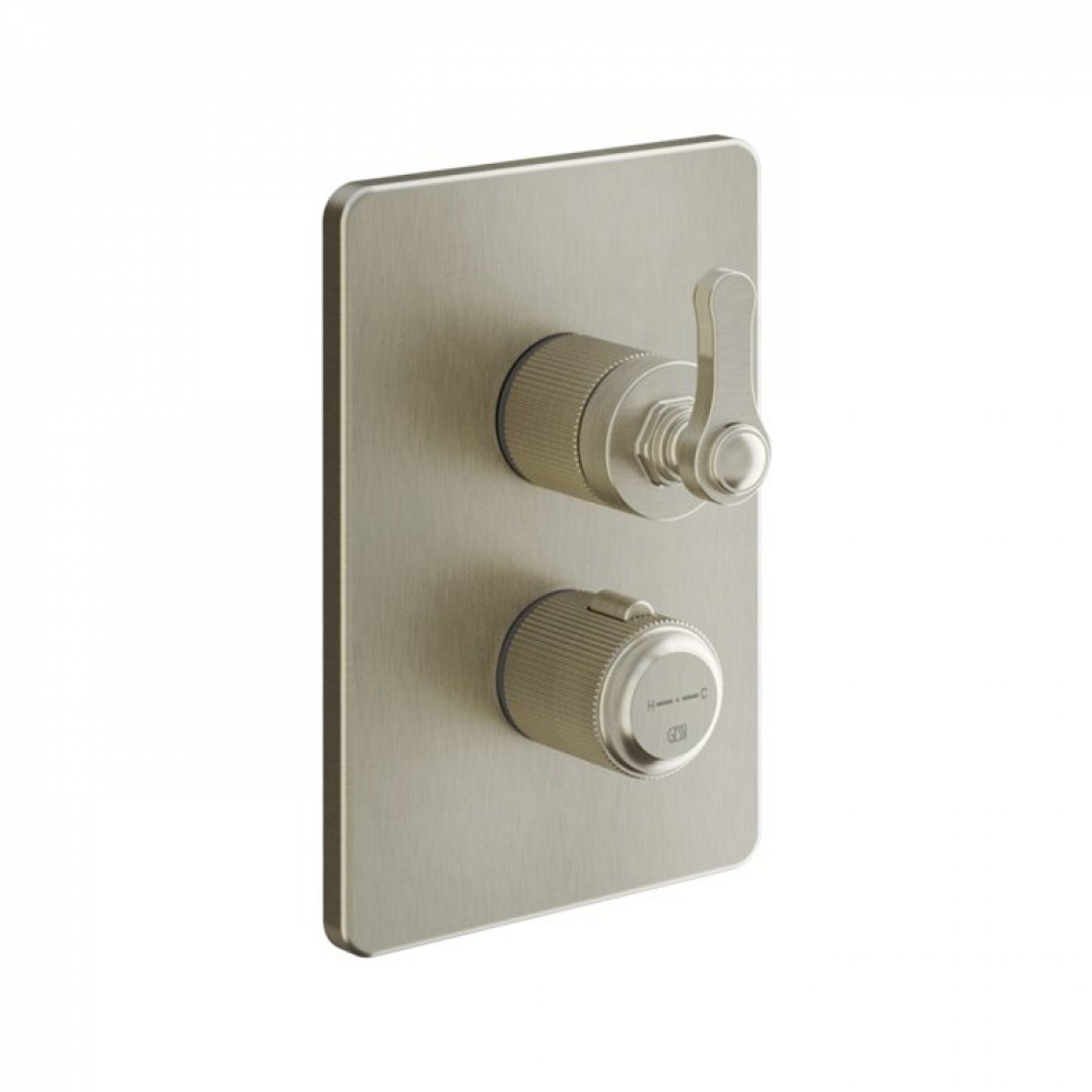 Смеситель для душа, Gessi, VENTI20, на 2 потребителя, цвет-Finox Brushed Nickel