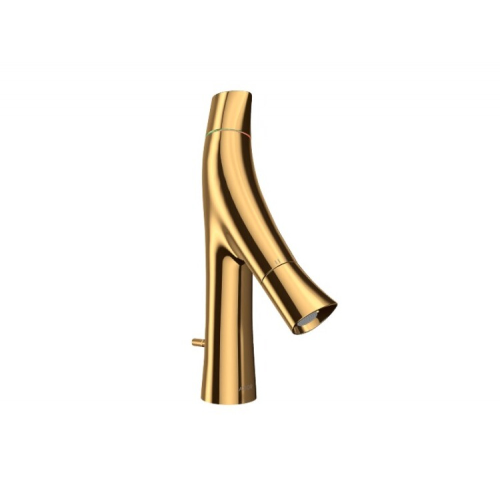 Смеситель для раковины, Hansgrohe, Axor Starck Organic, цвет-полированное золото
