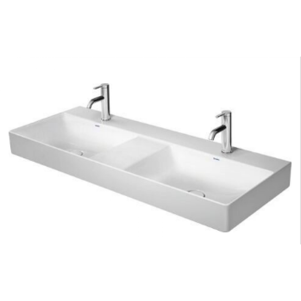 Раковина, Duravit, DuraSquare, шг 1200*470, двойня, отверстия для смесителя-1, цвет-белый
