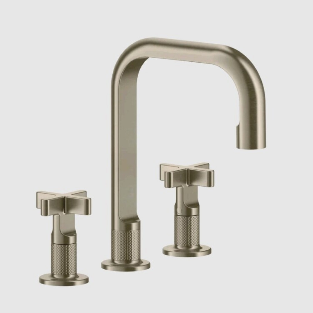 Смеситель для раковины, Gessi, Inciso, цвет-Finox Brushed Nickel