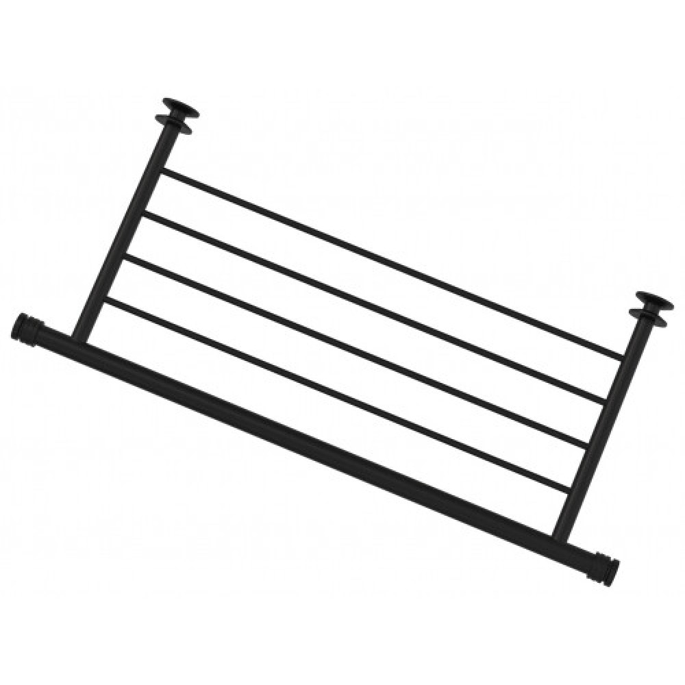 Полка, Сунержа, прямая 4П, ш 470, материал-нержавеющая сталь, цвет-черный матовый