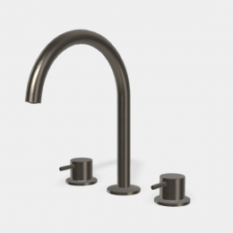 Смеситель для раковины, Fima Carlo Frattini, Spillo Up, цвет-хром черный брашированный