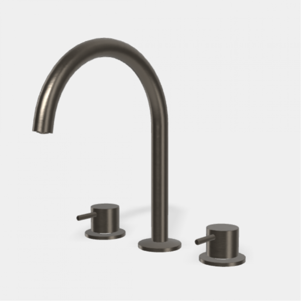 Смеситель для раковины, Fima Carlo Frattini, Spillo Up, цвет-хром черный брашированный