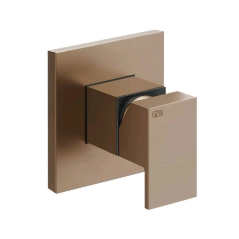Смеситель для душа, Gessi, Rettangolo, на 1 потребитель, цвет-Copper Brushed PVD