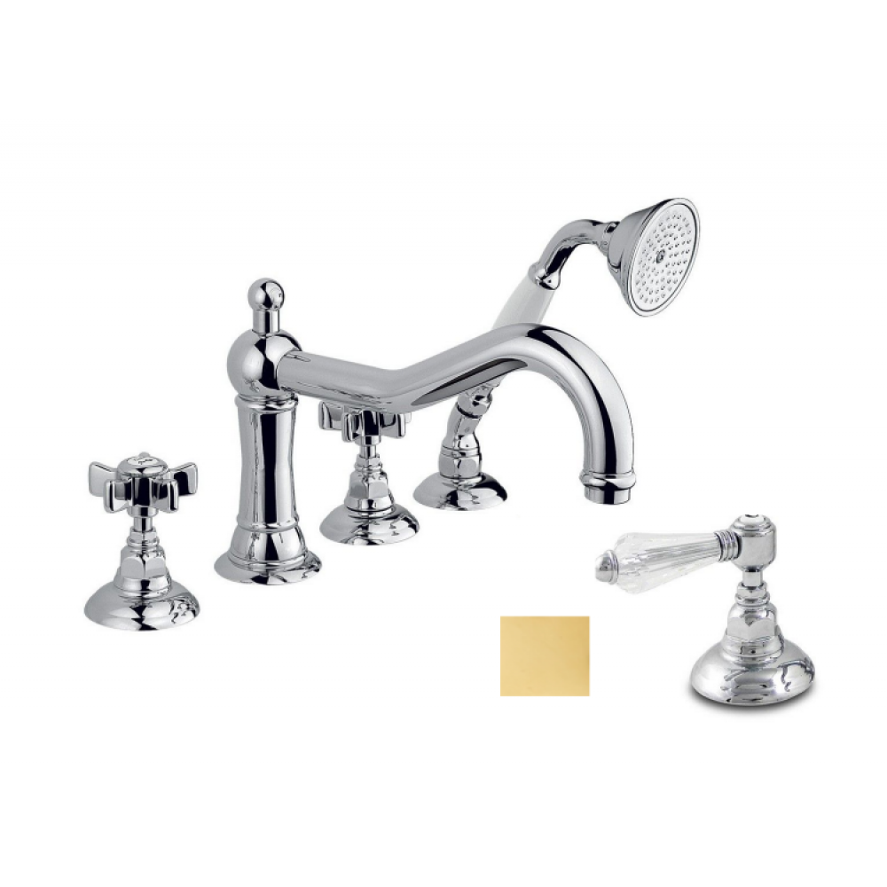 Смеситель для ванны и душа, Nicolazzi, Cristallo Liberty, цвет-золото