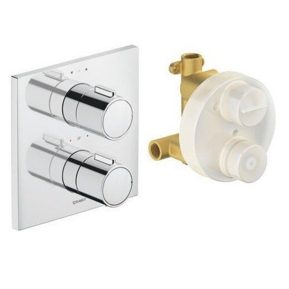 Смеситель для душа, Duravit, на 2 потребителя, цвет-хром