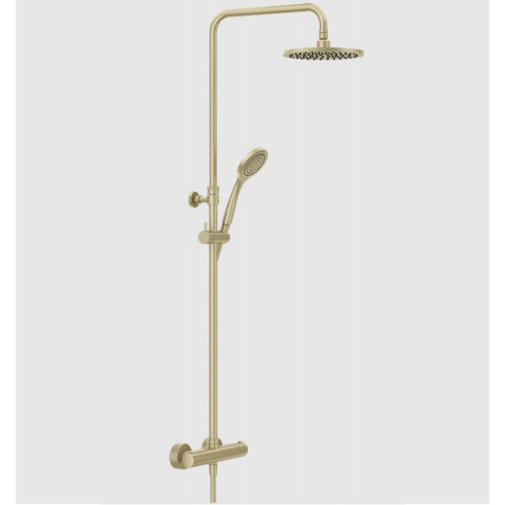 Душевая стойка, Gessi, Minimalistic shower, цвет-Brushed Brass PVD