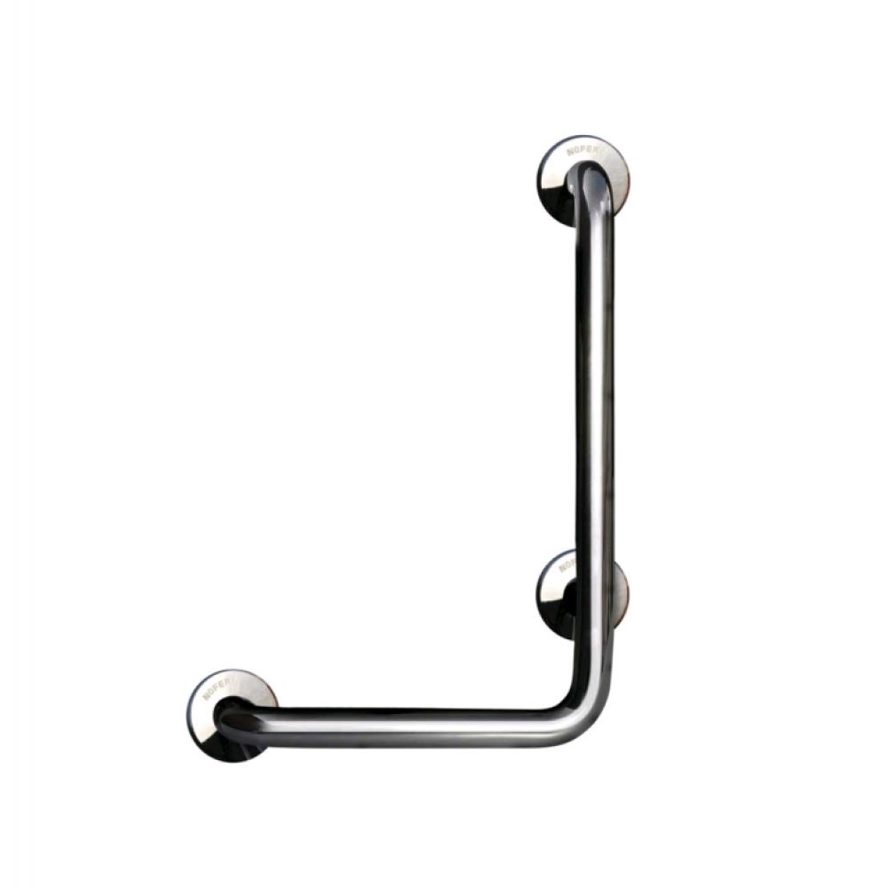 Поручень, Nofer, угловой, левый, шв 400*700, цвет-хром