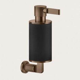 Дозатор для жидкого мыла, Gessi, Inciso, шгв 75*147*240, цвет дозатора-Copper Brushed PVD//чёрный