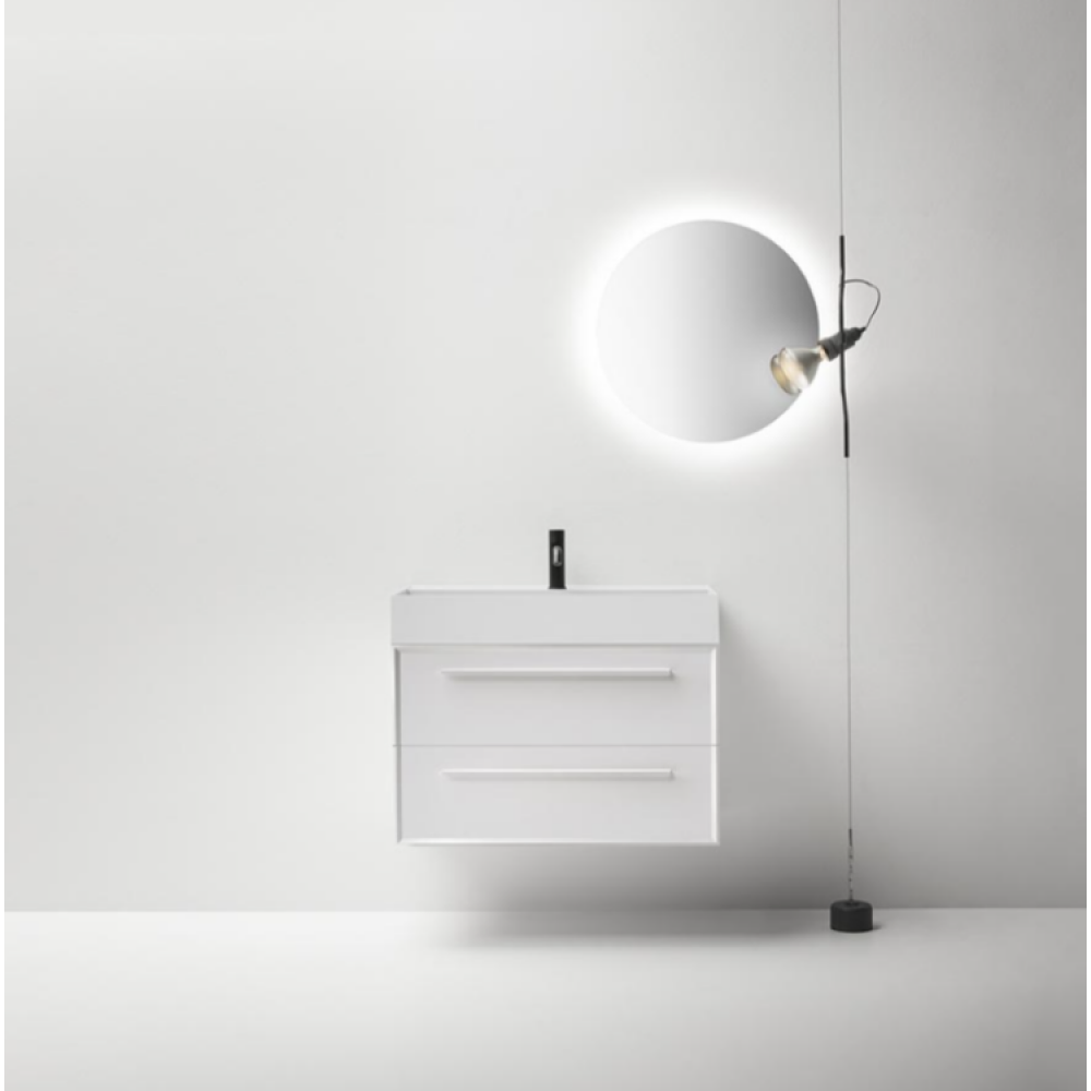 Тумба под раковину, Falper, шгв 664*450*500, раковина-в комплекте, цвет-белый