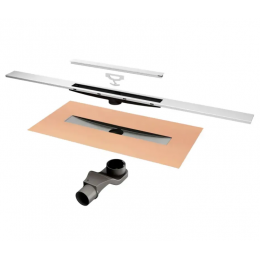 Линейный душевой трап, Huppe, River, дв 600, цвет-сатин матовый