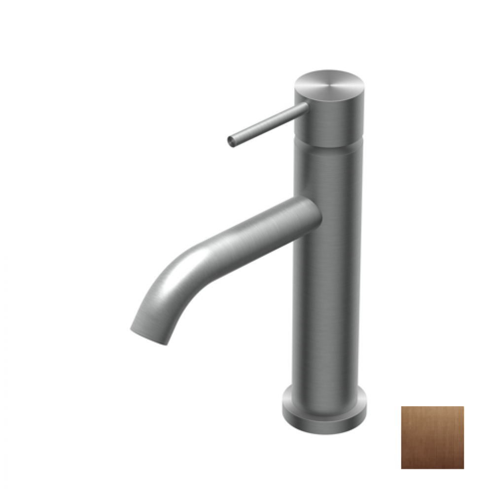 Смеситель для раковины, Ritmonio, Diametro35 Inox, цвет-Brushed Copper Stainless Steel PVD