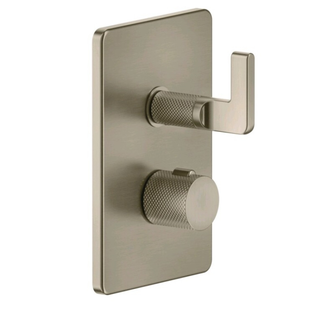 Смеситель для душа, Gessi, Inciso Bath&Shower, на 1 потребитель, цвет-Finox Brushed Nickel