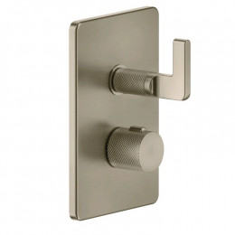 Смеситель для душа, Gessi, Inciso Bath&Shower, на 1 потребитель, цвет-Finox Brushed Nickel