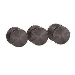 Смеситель для душа, Gessi, Origini, на 2 потребителя, цвет-Black Metal Brushed PVD