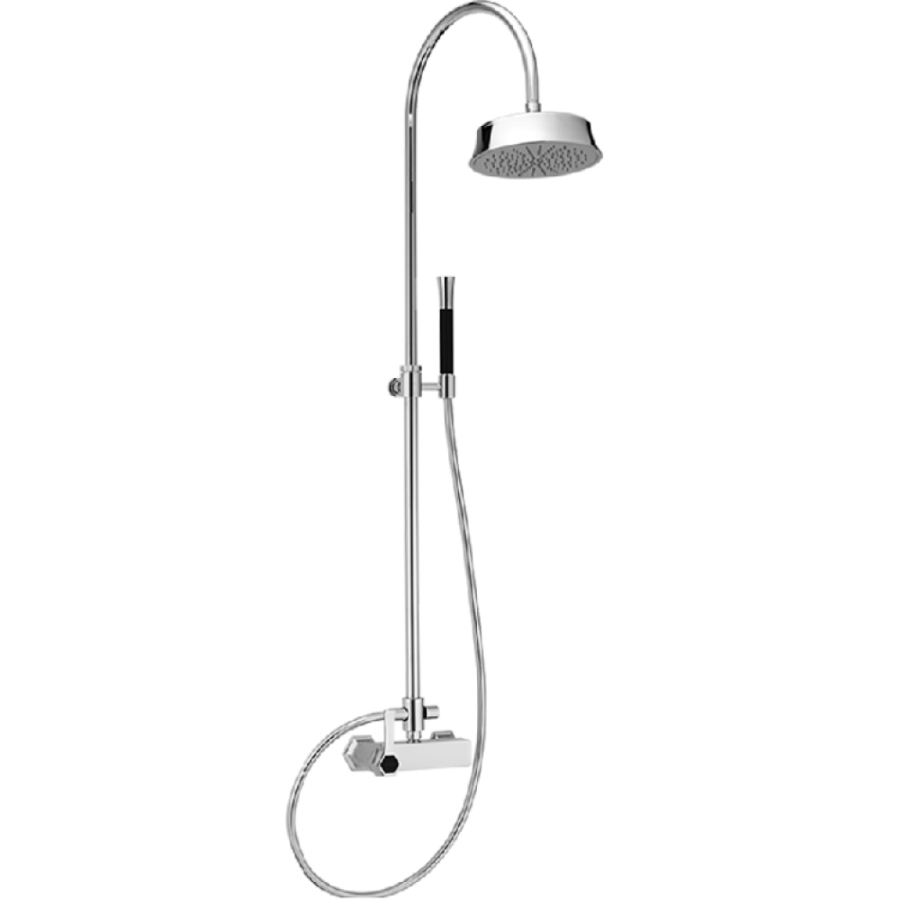 Душевая стойка, Cisal, Chérie, цвет-Chrome/Night Black