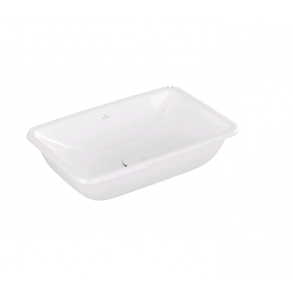 Раковина, Villeroy&Boch, Loop&Friends, шгв 615*380*180, отверстия для смесителя-отсутствуют, цвет-альпийский белый (белый Alpin)