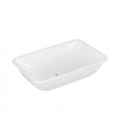 Раковина, Villeroy&Boch, Loop&Friends, шгв 615*380*180, отверстия для смесителя-отсутствуют, цвет-альпийский белый (белый Alpin)