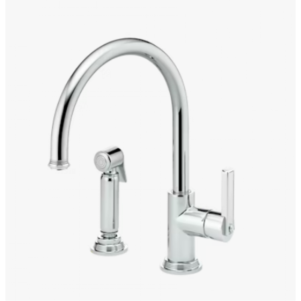 Смеситель для кухни, THG, West Coast Metal, с ручным душем, цвет-никель