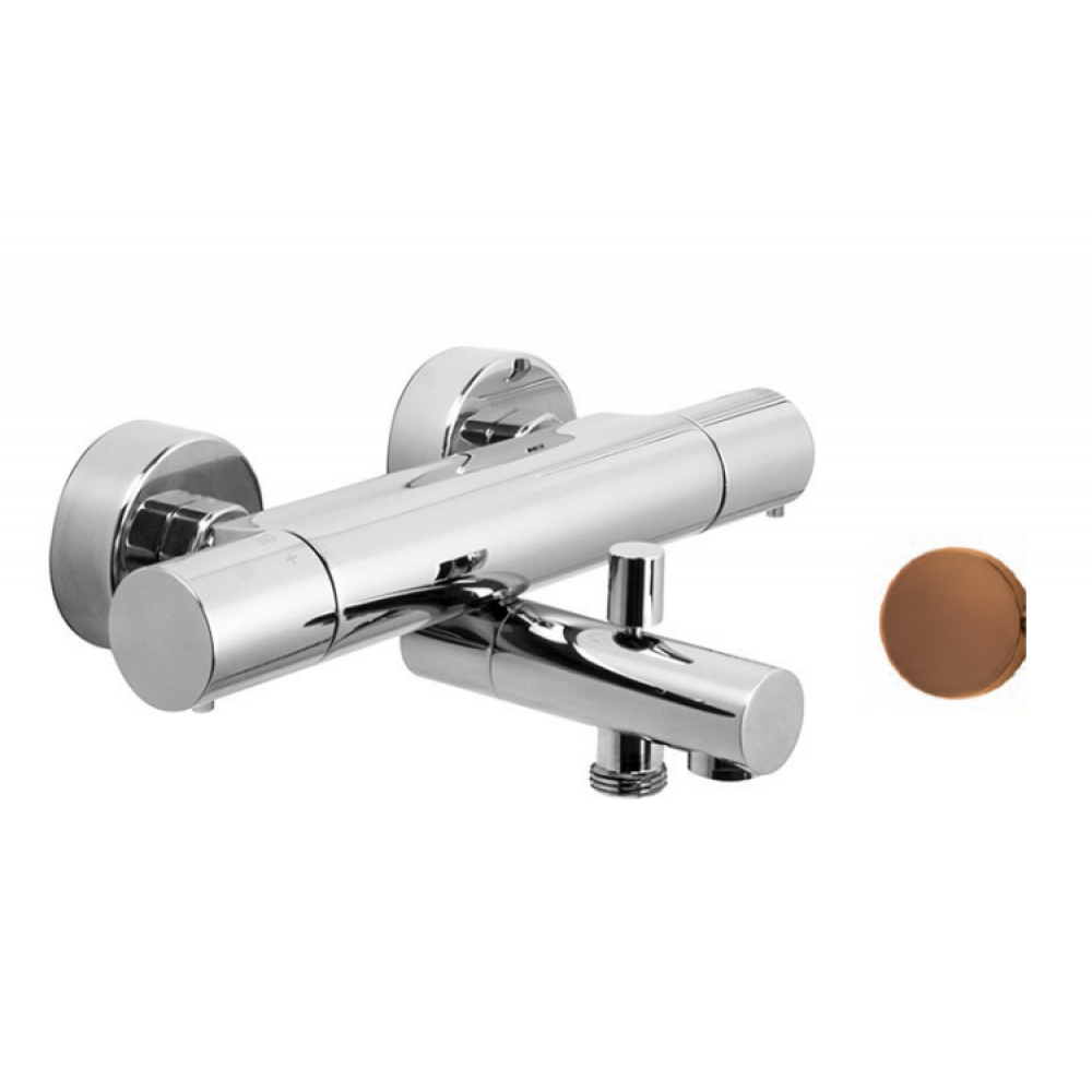 Смеситель для ванны и душа, Fima Carlo Frattini, Fimatherm, цвет-бронза брашированная янтарная