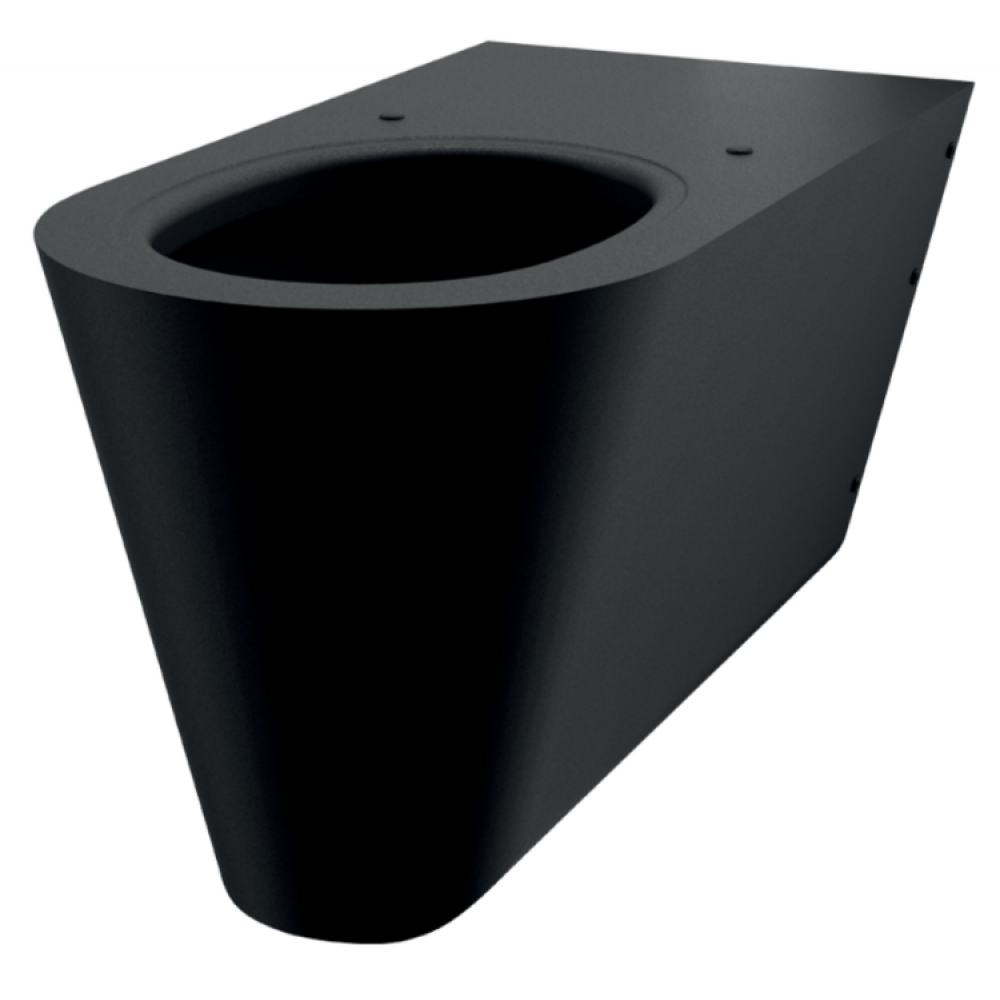 Унитаз, Delabie, 700 S, подвесной, шгв 360*700*350, цвет-черная матовая нержавеющая сталь