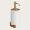 Дозатор для жидкого мыла, Gessi, Origini, шгв 75*127*229, цвет дозатора-Warm Bronze Brushed PVD/белый