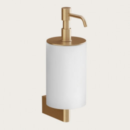 Дозатор для жидкого мыла, Gessi, Origini, шгв 75*127*229, цвет дозатора-Warm Bronze Brushed PVD/белый