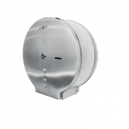 Диспенсер для туалетной бумаги, Nofer, круглый, шгв 280*115*272, цвет-сталь матовая