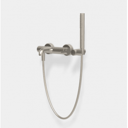 Смеситель для ванны и душа, Fima Carlo Frattini, Snap, цвет-брашированный никель