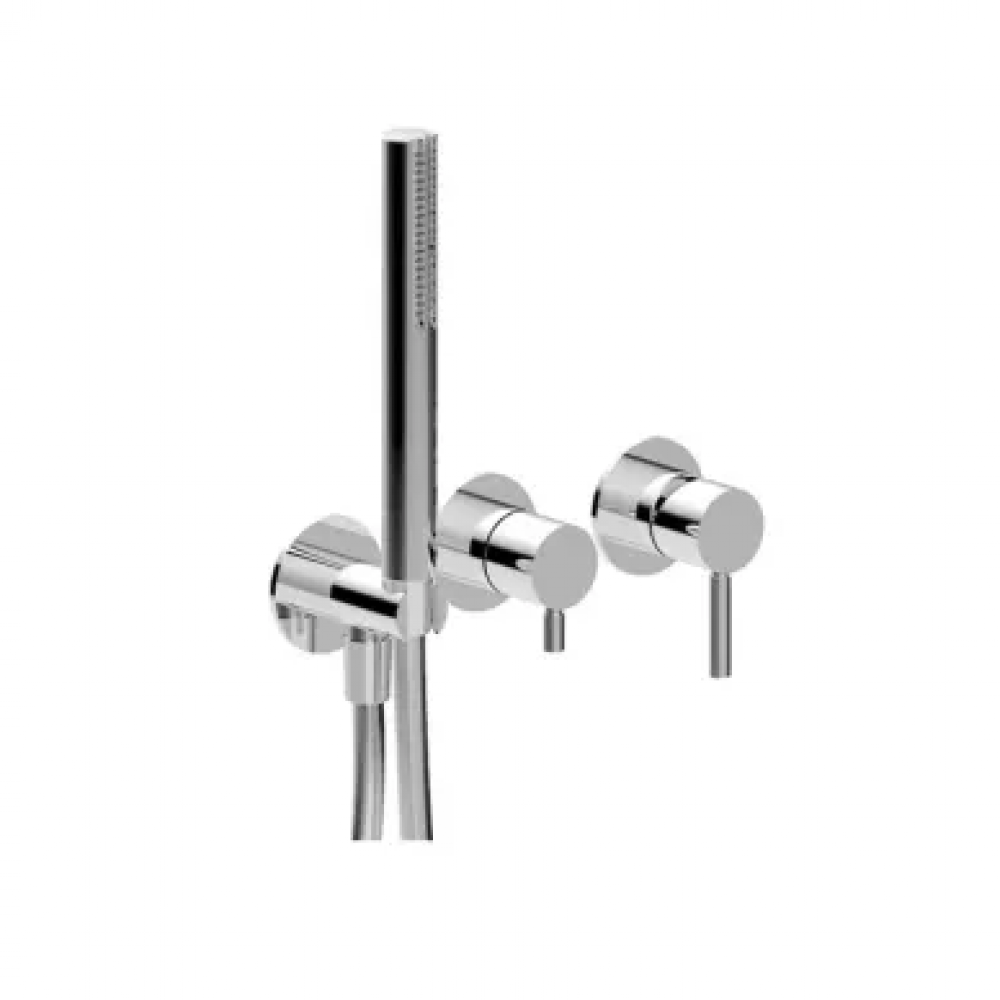 Смеситель для душа, Fantini, Nostromo, на 2 потребителя, цвет-сталь матовая